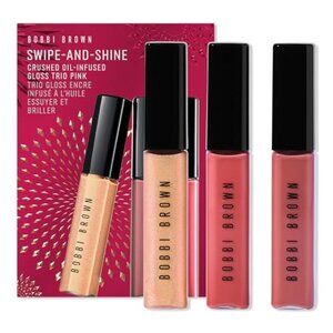 Bobbi Brown, Set, Swipe And Shine Crushed Oil Infused Gloss Trio, Pink, 3pc